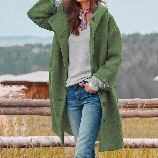 Stylish Wool Coat for Women – Elegant and Warm Autumn & Winter Jacket