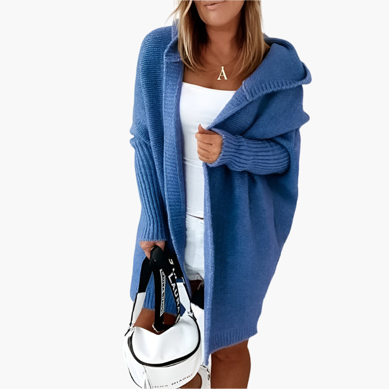Oversized Knitted Hooded Cardigan for Women – Cozy and Stylish Autumn & Winter Sweater