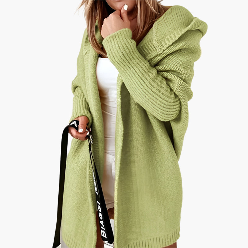 Oversized Knitted Hooded Cardigan for Women – Cozy and Stylish Autumn & Winter Sweater