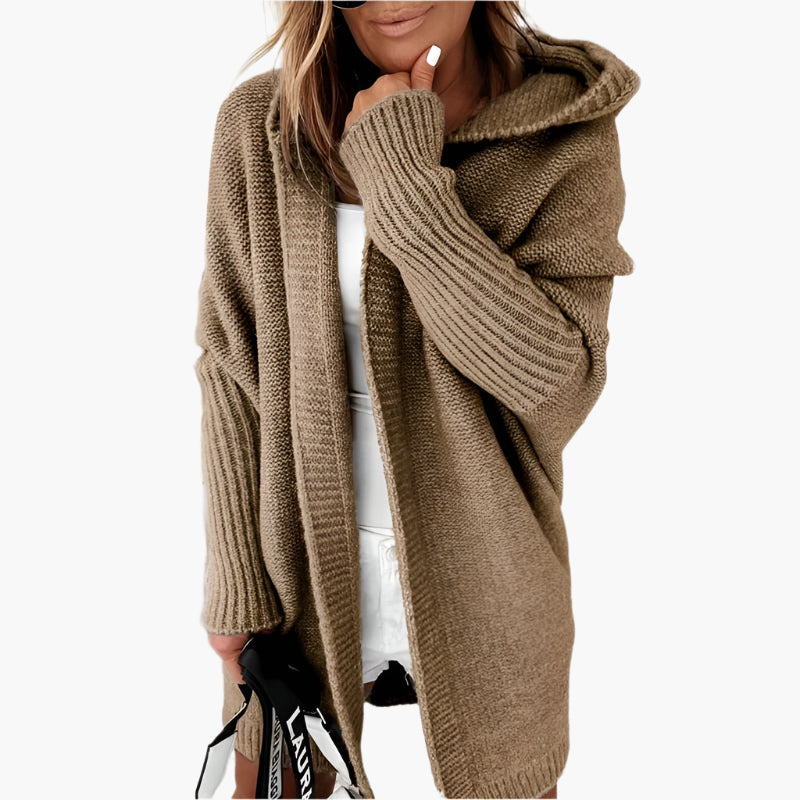Oversized Knitted Hooded Cardigan for Women – Cozy and Stylish Autumn & Winter Sweater