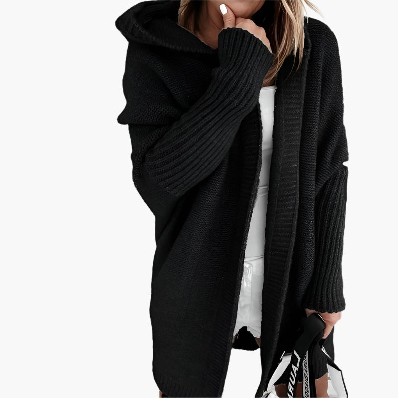 Oversized Knitted Hooded Cardigan for Women – Cozy and Stylish Autumn & Winter Sweater