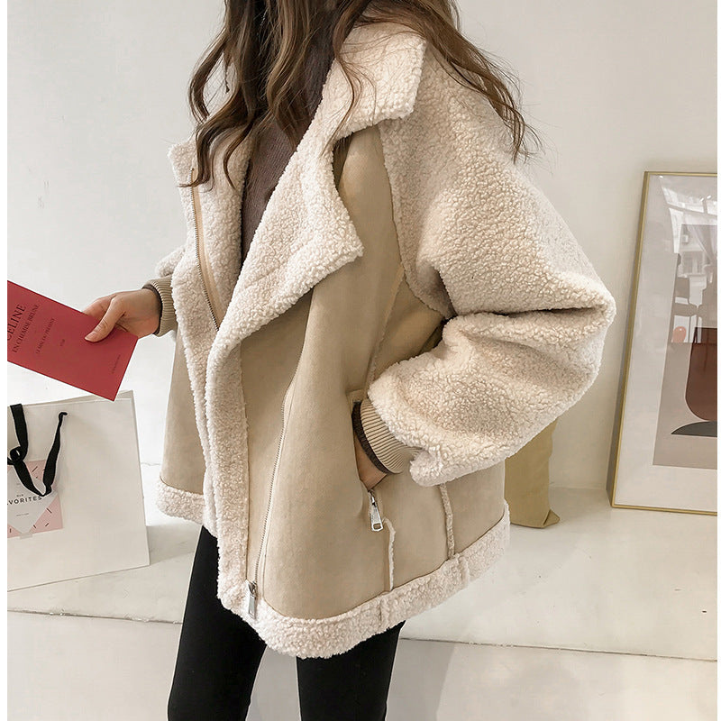 Stylish Teddy Coat for Women – Cozy Teddy Jacket with Pointed Collar