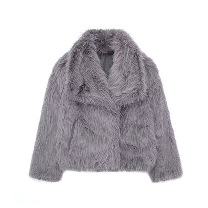 Luxury Faux Fur Coat for Women – Elegant and Warm Winter Jacket