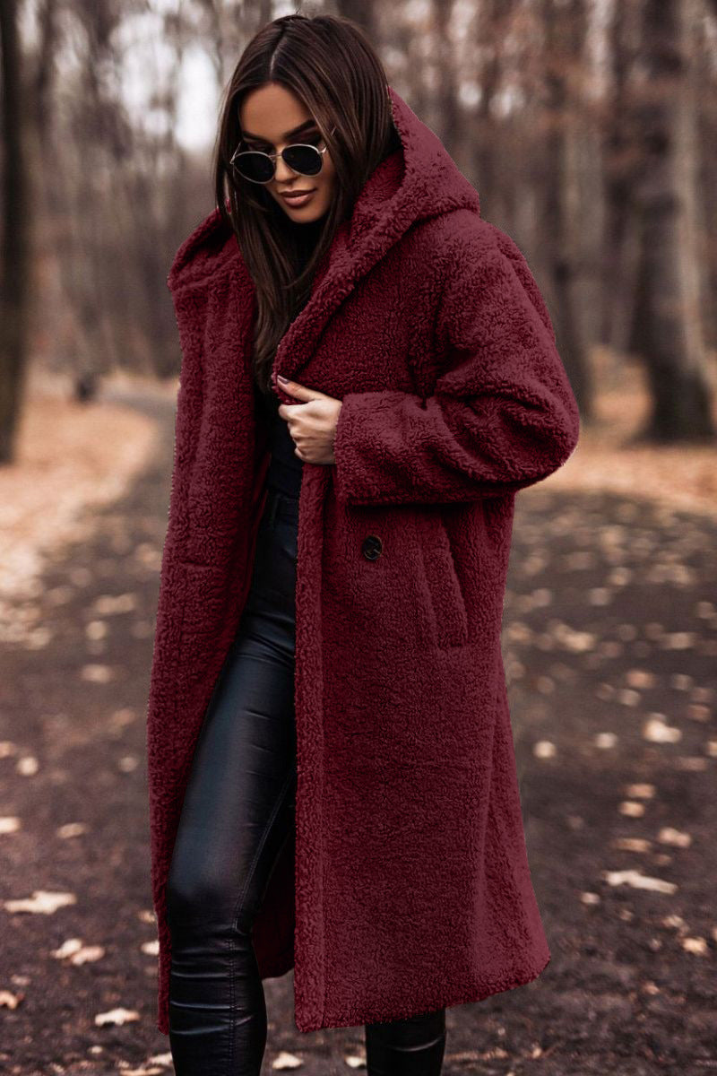 Liselotte Long Hooded Coat for Women – Comfortable and Elegant Autumn & Winter Coat