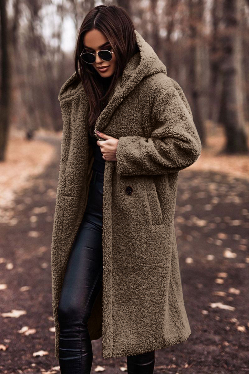 Liselotte Long Hooded Coat for Women – Comfortable and Elegant Autumn & Winter Coat