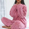 Winter Koraalfluweel Pyjama Set voor Vrouwen – Warm Tweedelig Fluffy Loungewear