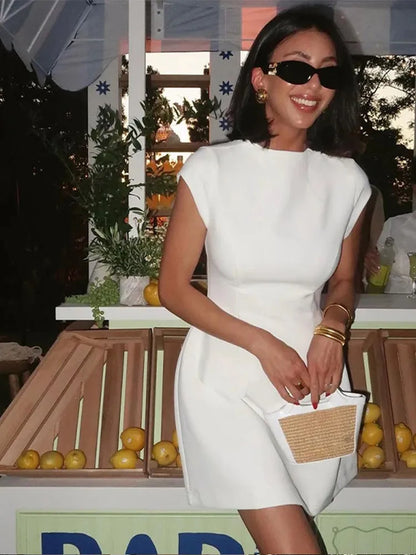 Elevate Your Wardrobe with the Chic O-Neck A-Line Mini Dress — Perfect for Party, Office, or Everyday Style!