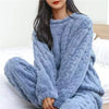 Winter Koraalfluweel Pyjama Set voor Vrouwen – Warm Tweedelig Fluffy Loungewear