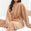 Winter Koraalfluweel Pyjama Set voor Vrouwen – Warm Tweedelig Fluffy Loungewear