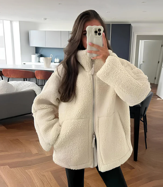 Teddy Jacket for Women – Cozy Teddy Coat with Zip Closure