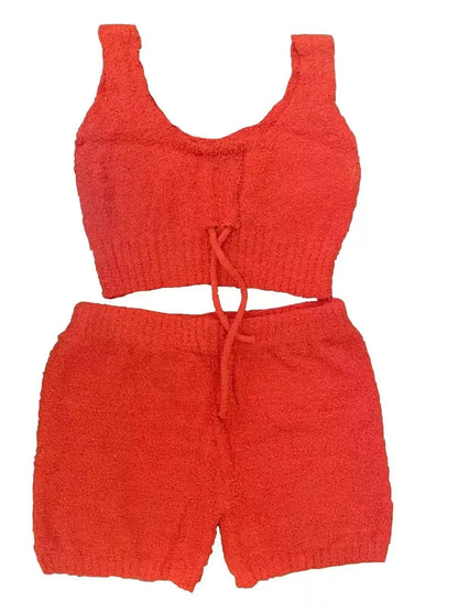 Luxury Plush Pajama Set for Women – Warm Three-Piece Winter Loungewear