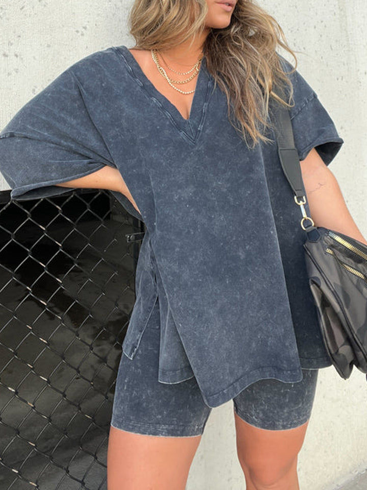 Women’s Comfy 2-Piece Summer Loungewear Set – Relaxed Top & Breathable Pants Outfit